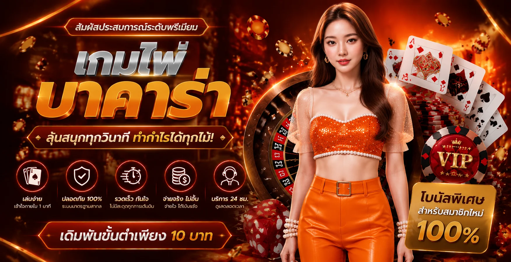 คาสิโนออนไลน์ บาคาร่าสดจากดีลเลอร์จริงบน PGOPTION