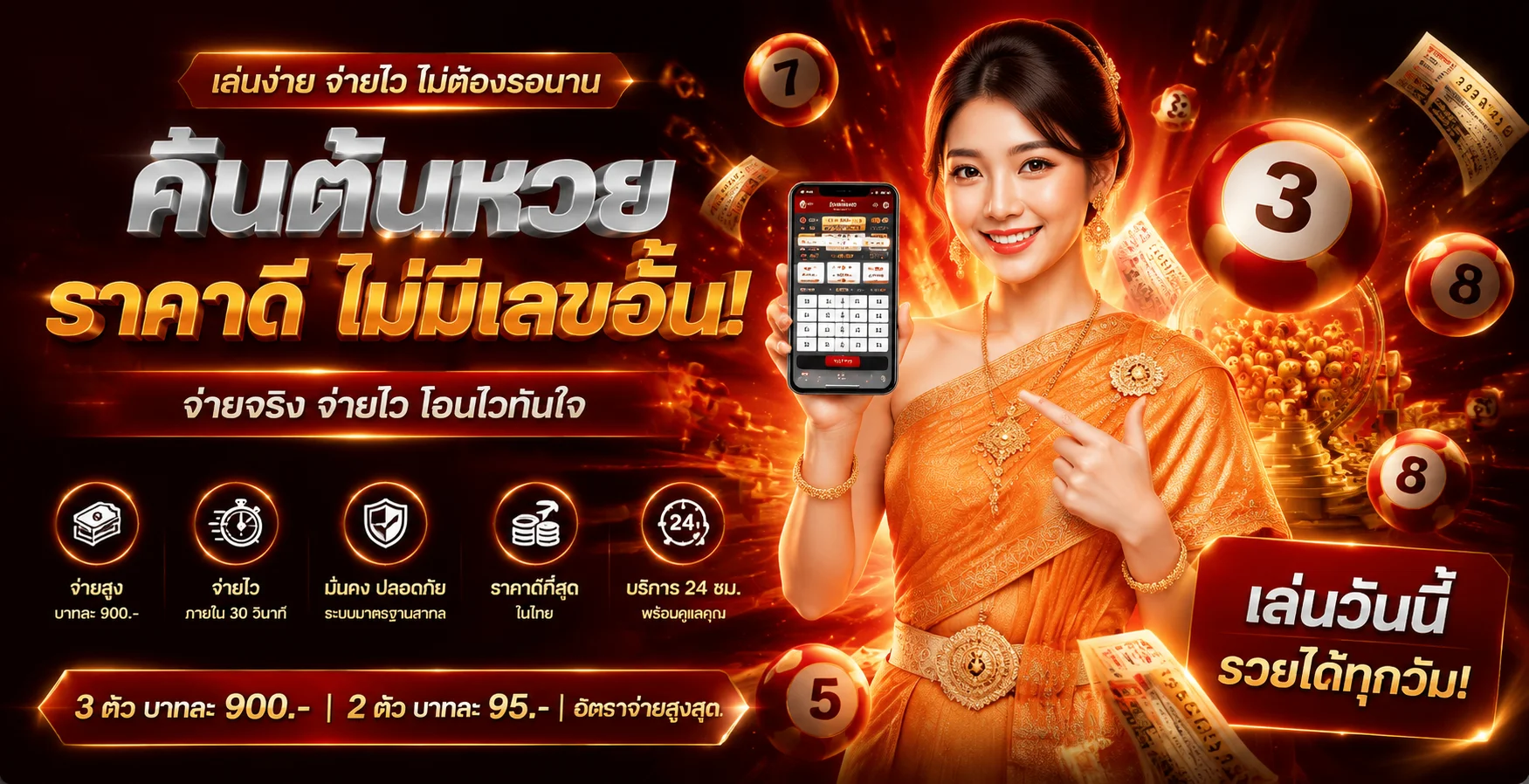 หวยออนไลน์ครบทุกแบบ จ่ายสูงบาทละ 900 บน PGOPTION